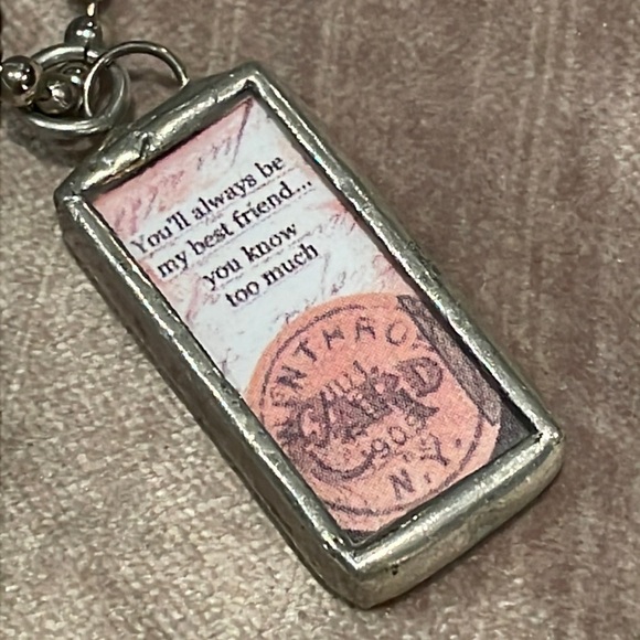 6 for $10 Funny Best Friend Necklace - You know too much Vintage Style Pictures - Picture 1 of 6